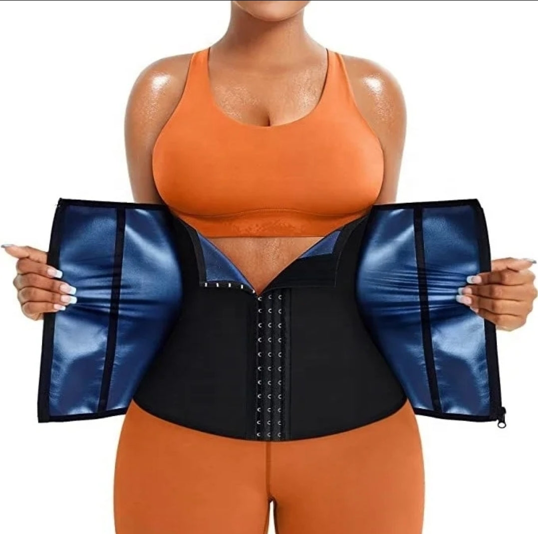 Sweaty teazer corset